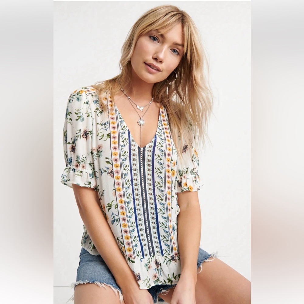 🆕NWT Lucky Brand Printed Maya Top